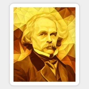 Nathaniel Hawthorne Golden Portrait | Nathaniel Hawthorne Artwork 10 Sticker